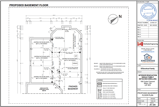 wall removal structural engineer drawing