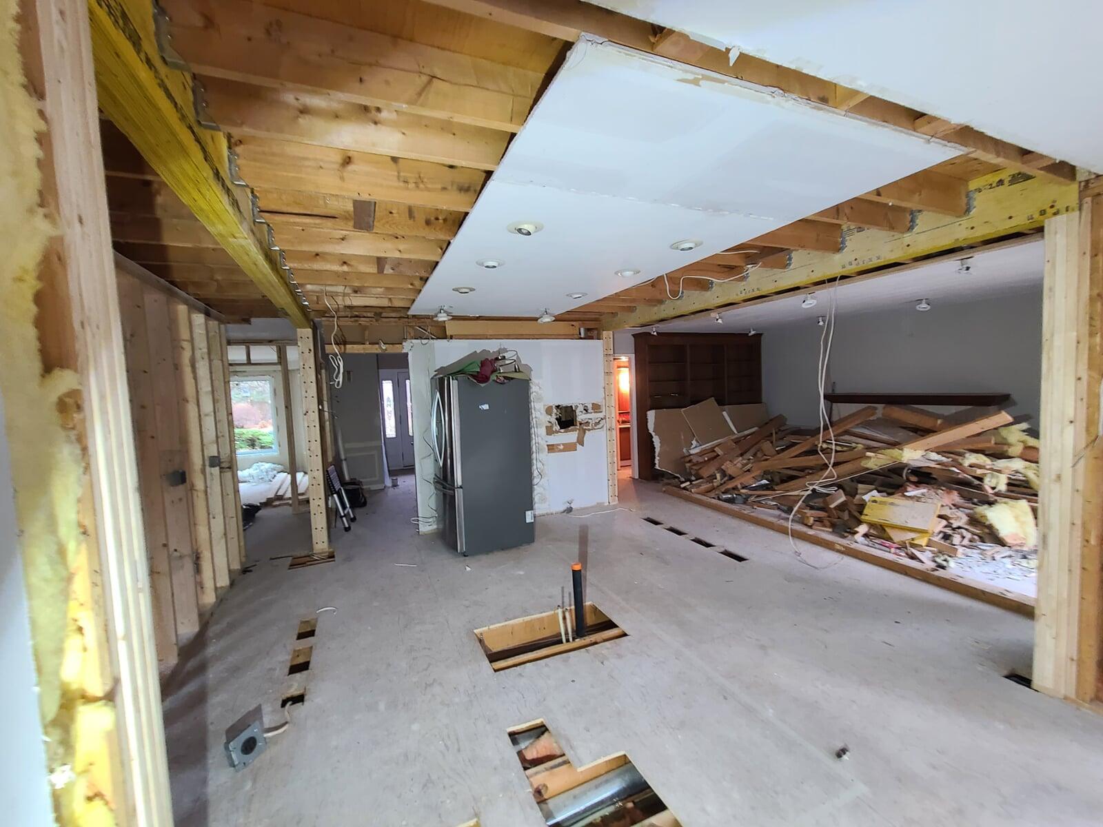 Wall removal in kitchen