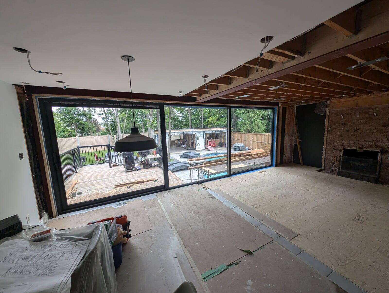 Large Patio Doors after wall removal