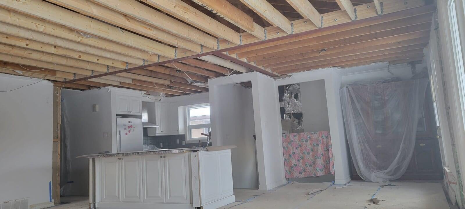 load-bearing wall removal project Milton