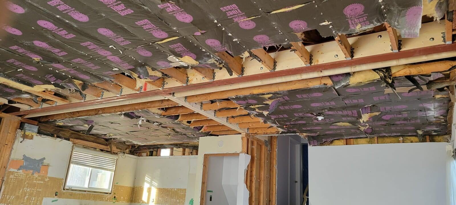 wall removal new steel beam installation Hamilton