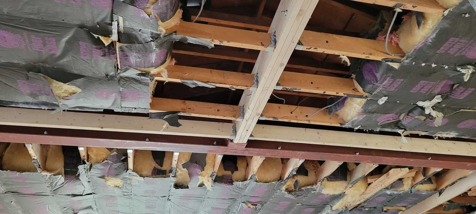 wall removal new beam installation Hamilton